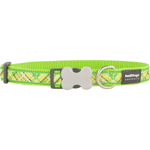 RedDingo Dog Collar Design Lime Green XS